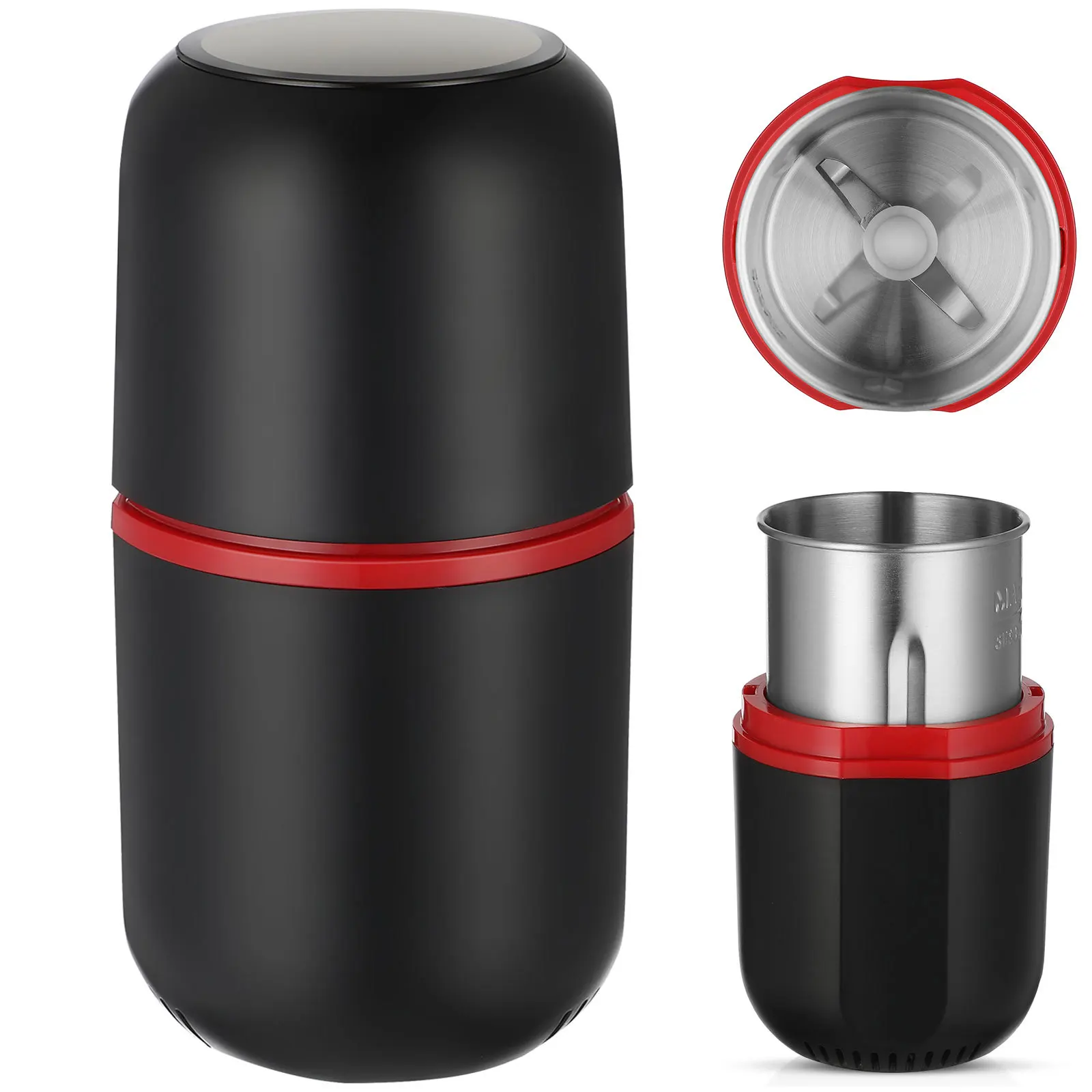

Portable Electric Coffee Grinder Small Machine for Kitchen Use Grinding Beans Spices Grains Efficient Home Grinding Solution