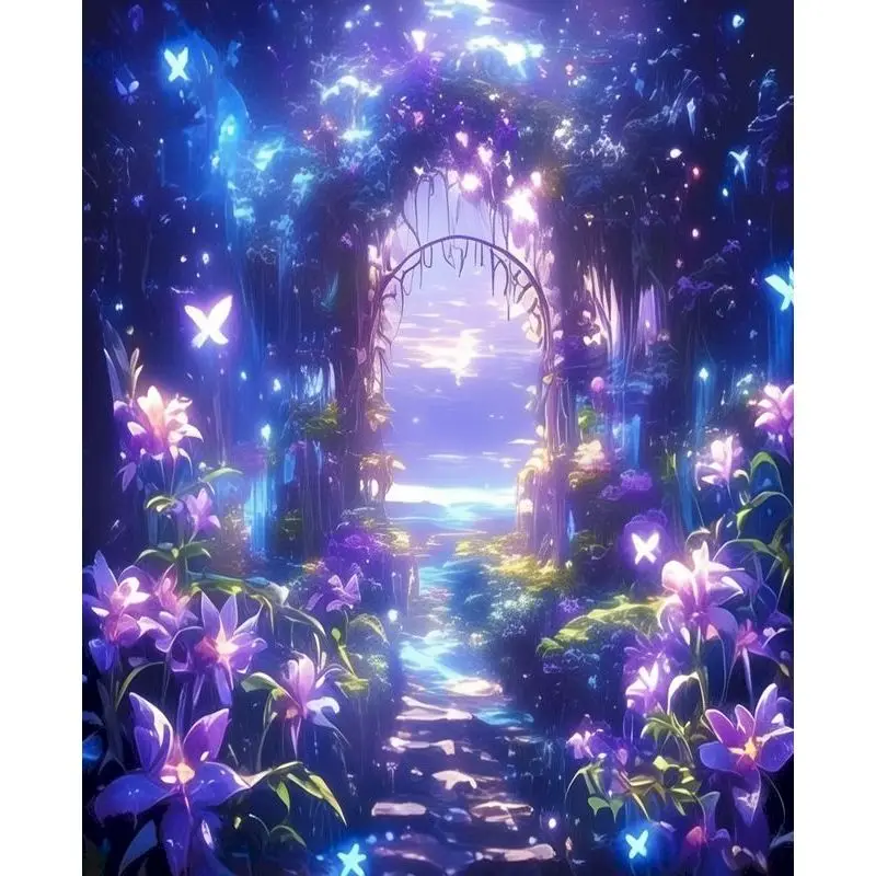 

GATYZTORY 5D Diamond Painting Landscape Full Square Round Handicraft Diamond Embroidery Home Decoration Rhinestone Picture Kit