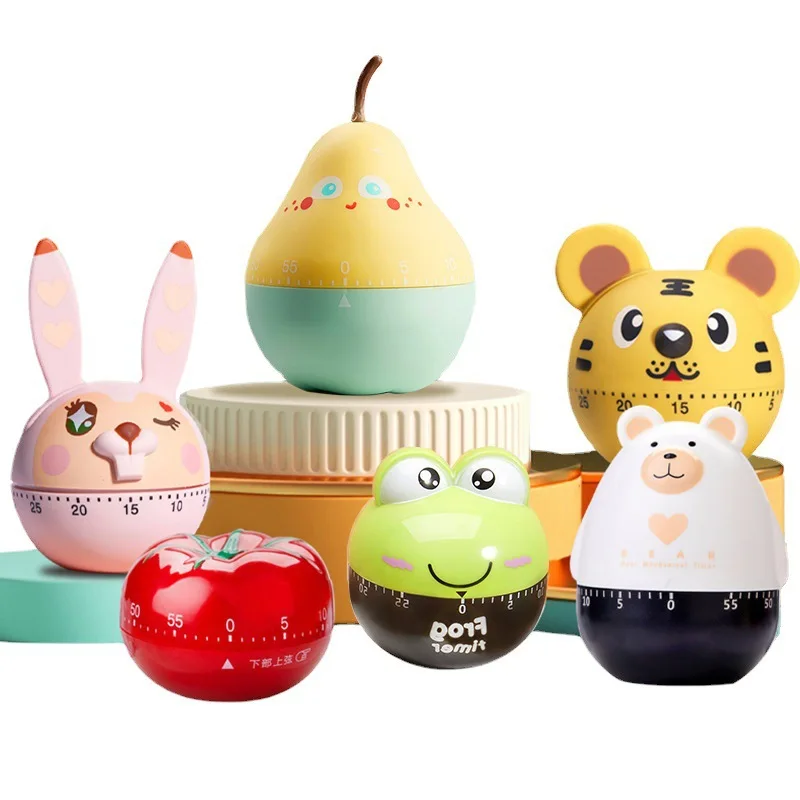 Cooking Timer Kitchen 60 Minutes Cute Timer Mechanical Articles for The Novel Kitchen Kawaii Accessories for Home and Kitchen