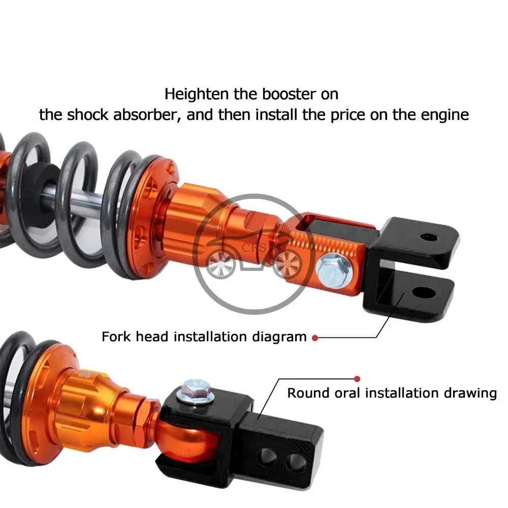 Motorrad Universal 8mm stoßdämpfer erhöhung Adapter Teile Haken M8 Für ATV Dirt Bike Roller Moped Buggy Dämpfer Verlängerung