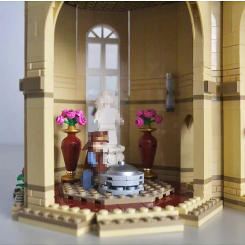 ภาพยนตร์ที่มีชื่อเสียงฉากชุดสถาปัตยกรรม Theed Royal Palace MOC Building Block เทคโนโลยีประกอบของเล่นเด็กยอดนิยมชุดอิฐ