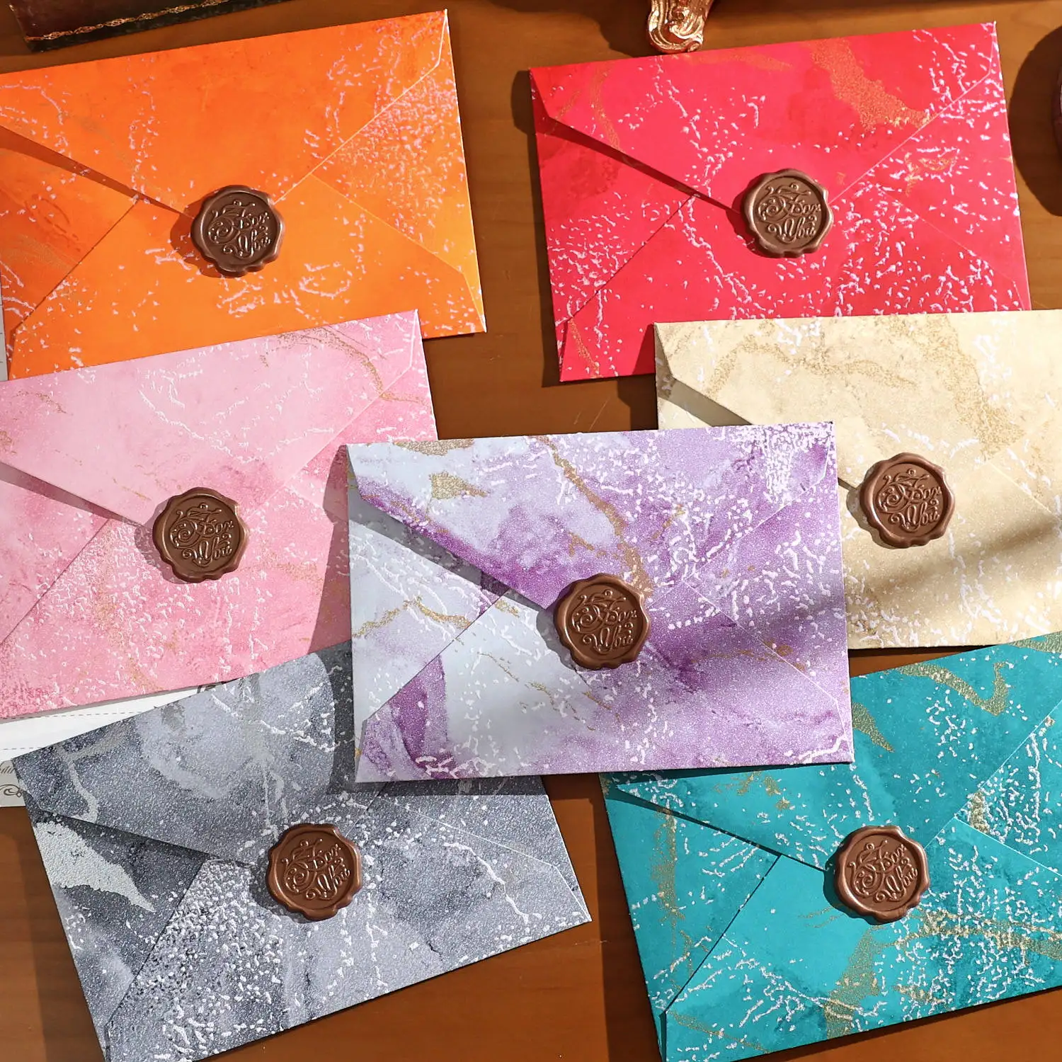 Gilded Shadow Envelope Channel Style Texture Envelope for Handwritten Love Letter Birthday Greeting Card Invitation