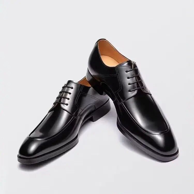 

Spring Summer Business Dress Leather Shoes Men's Leather British Man Shoes Handmade Wedding Shoes for Men