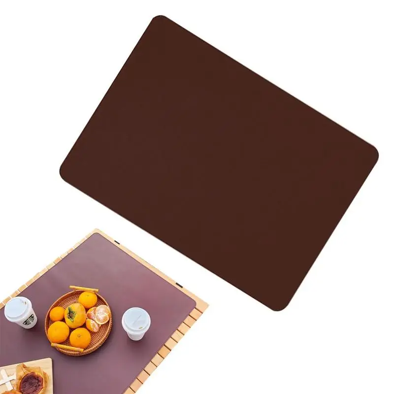 

Wipeable Placemats Reversible Dining Table Mats Non-slip Foldable Camping Table Pad for Home Kitchen Restaurant Coffee Shop