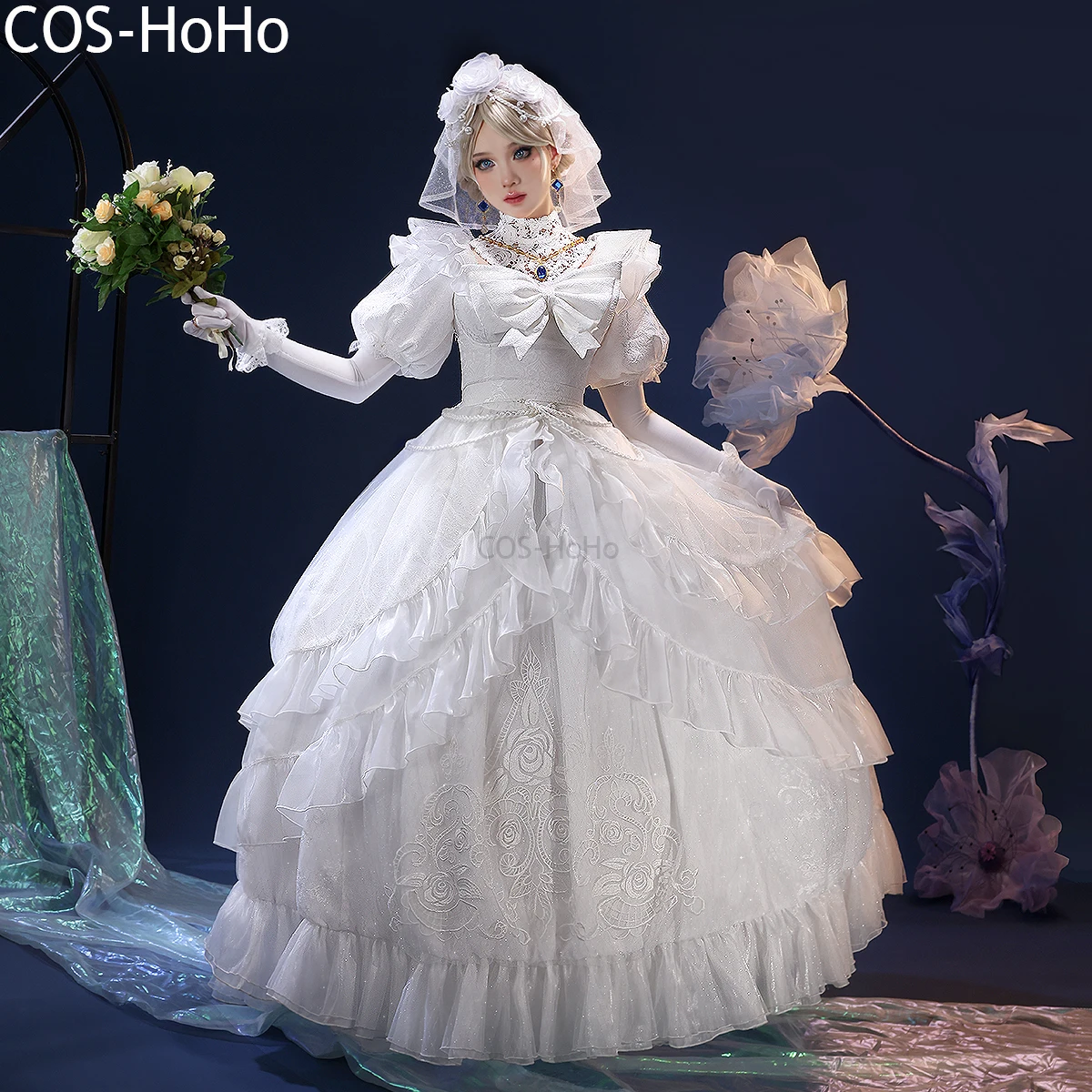 COS-HoHo Identity V Marie Promised Day Game Suit Elegant Dress Uniform Cosplay Costume Halloween Party Role Play Outfit Women