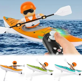 HC 810 RTR 2.4G RC Boat Colorful Paddle Remote Control Rowing LED Lights 360 Driving Dual Modes Waterproof Ship Underwater