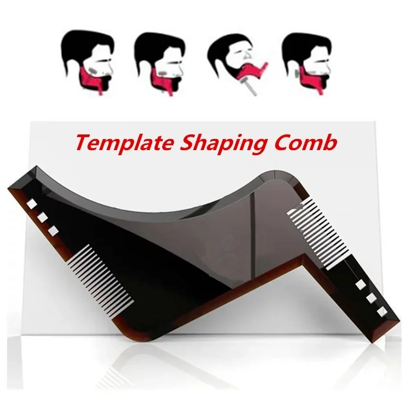 Premium Beard Shaping Tool with Inbuilt Comb for Perfect Line Up & Edging Style Your Beard & Facial Hair for Men