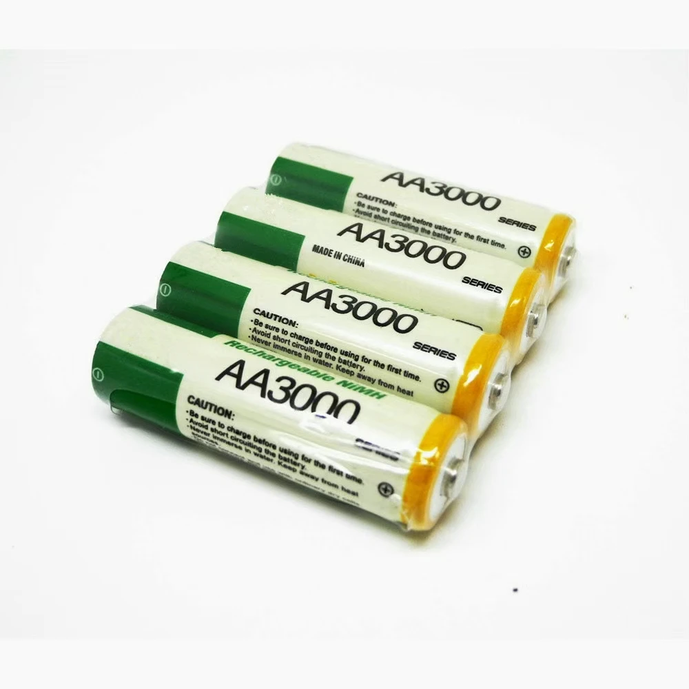 6pcs/lot 1.2V AA rechargeable battery high power high density 3000mAh AA rechargeable nickel metal hydride battery