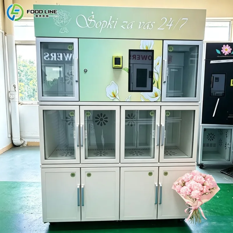 Support Multi-Language Settings Floss Flower Vending Machine FL Customized Flower Bouquet Vending Machine
