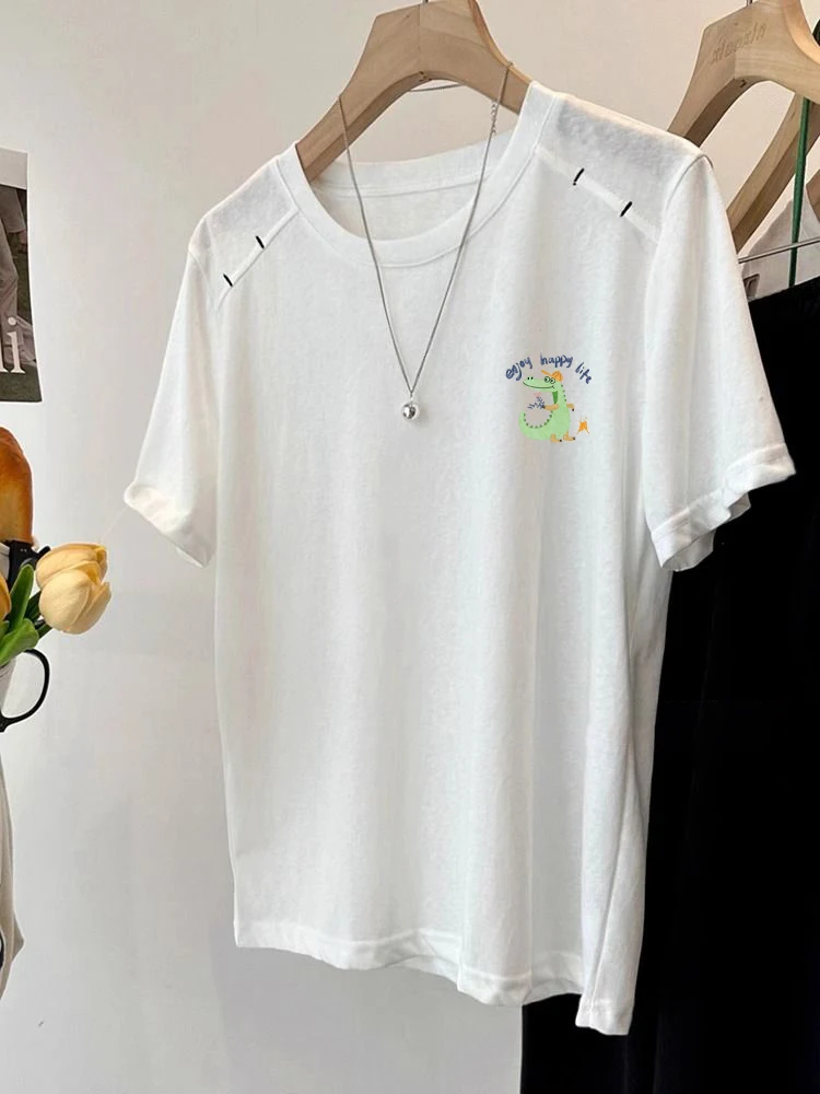 الكورية Sle فريدة من نوعها خفيفة الوزن عارضة ort Sve تي شيرت الرجال الصيف Faion فضفاض جميل أعلى الرطوبة ng جولة Ne #3