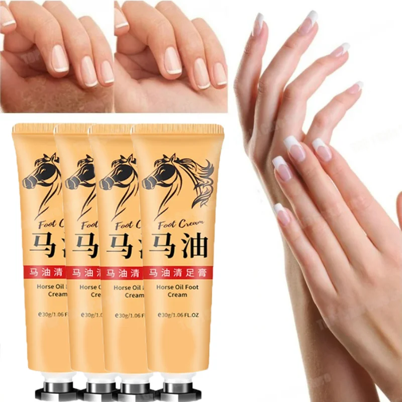 Horse Oil Anti Crack Foot Cream Anti-Drying Heel Cracked Moisturizing Repair Hand Lotion Anti-Aging Nourishing Smooth Skin Care