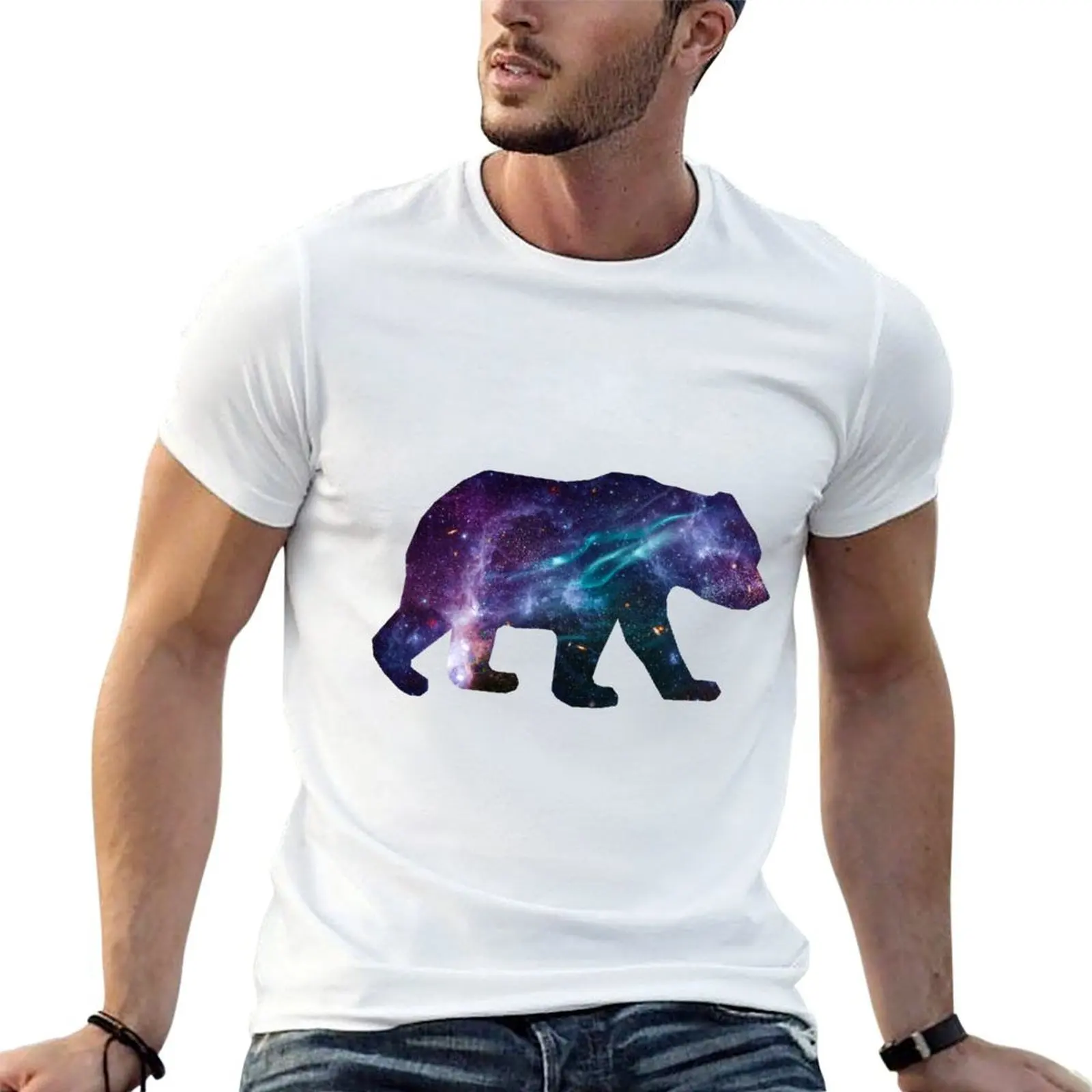 Bear Galaxy T-Shirt custom shirt Aesthetic clothing big and tall t shirts for men