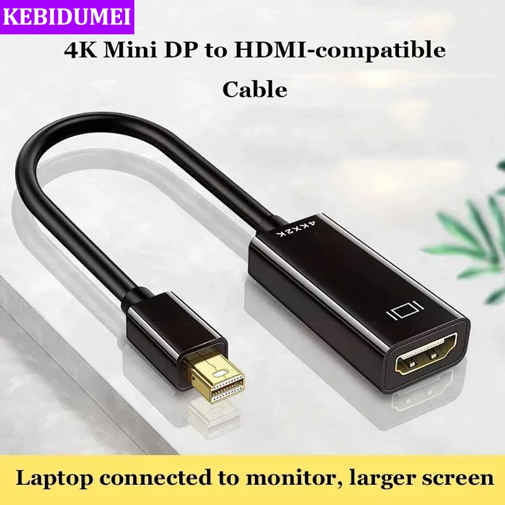 

Mini DisplayPort to HDMI-compatible Adapter 4K/1080P Mini DP Male to HD Female Converter Compatible for MacBook Air/Pro