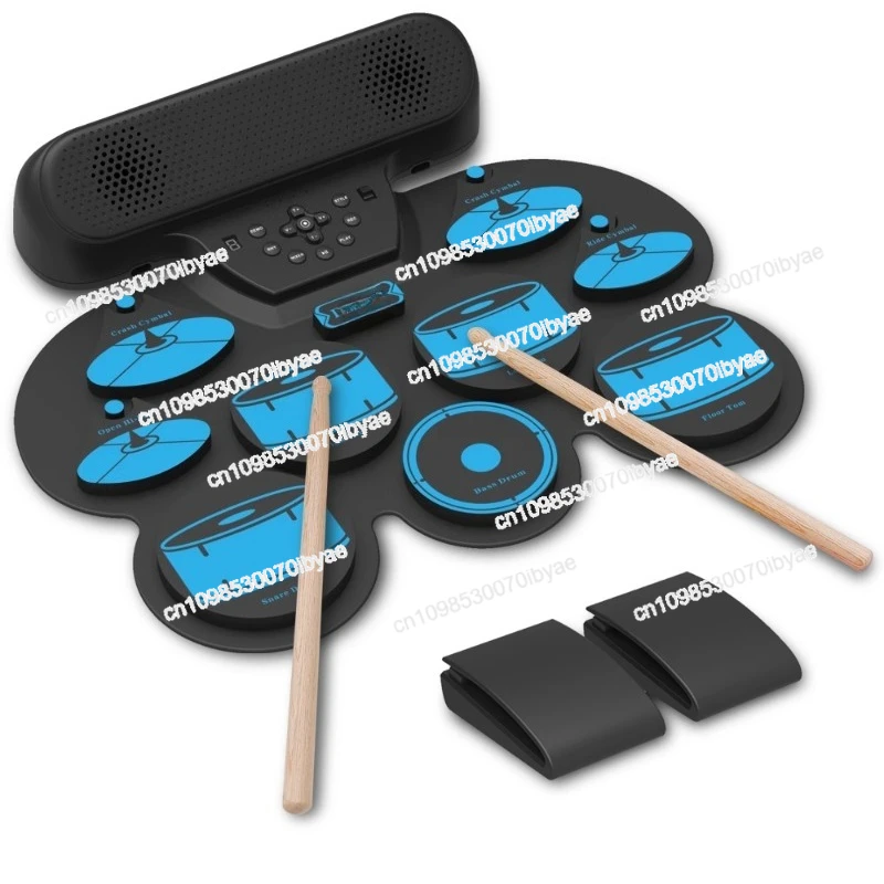 

For Portable Home Games Hand Roll Electronic Drum Set Drum Professional Children Beginner Beginner Practice Hands Percussion