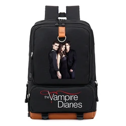 Vampiros diários mochila meninos meninas estudantes mochila de viagem diária mochilas grande capacidade portátil bookbag mochila