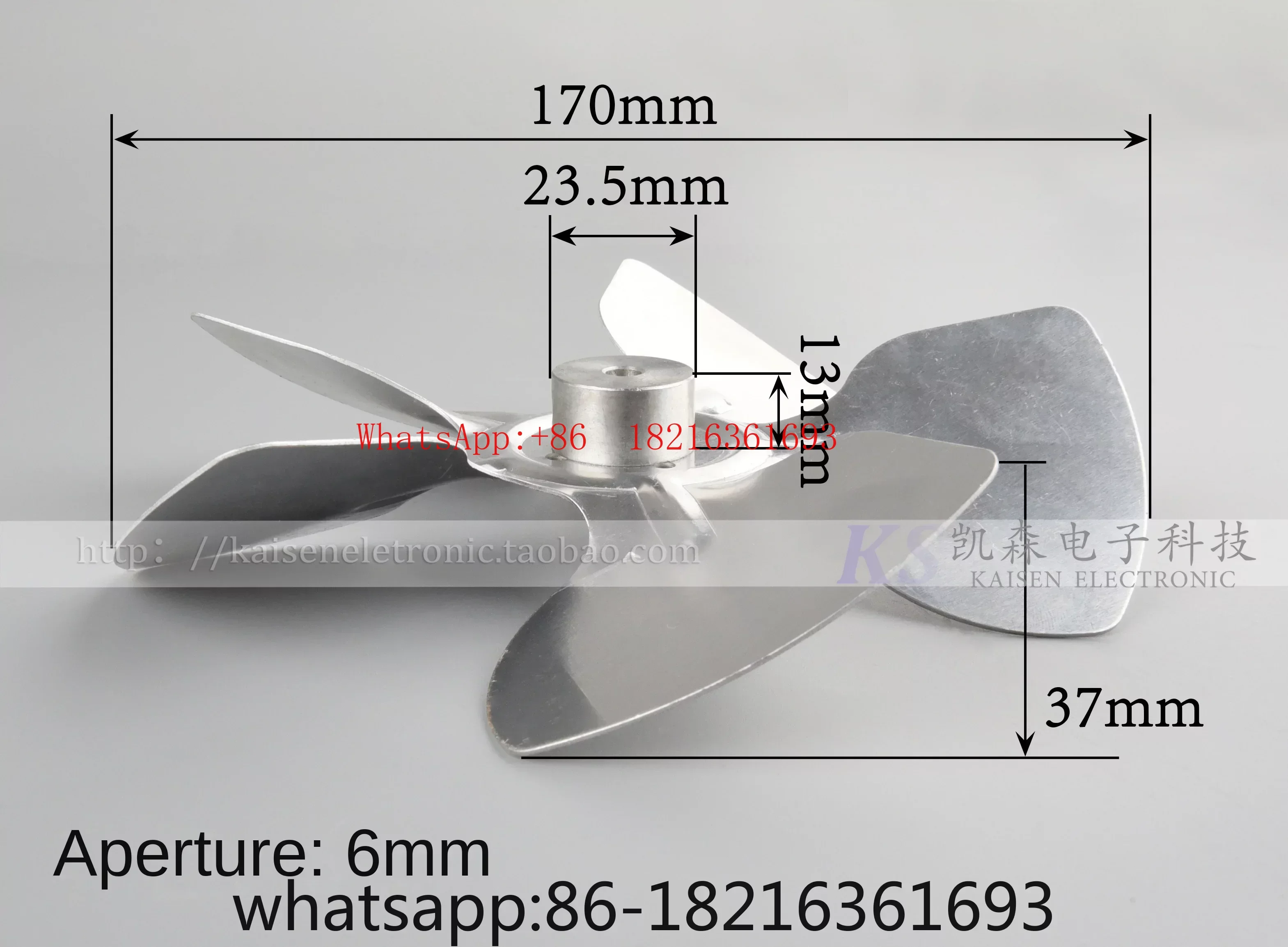 Limited Offer Five-blade Shaft Sleeve Aluminum Alloy Fan Blade 170mm * 37mm Diameter