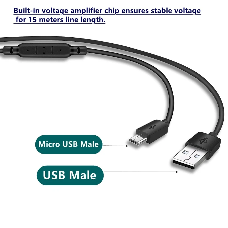 carregamento USB para micro USB eficiente para câmera/telefone fio 590,55 polegadas