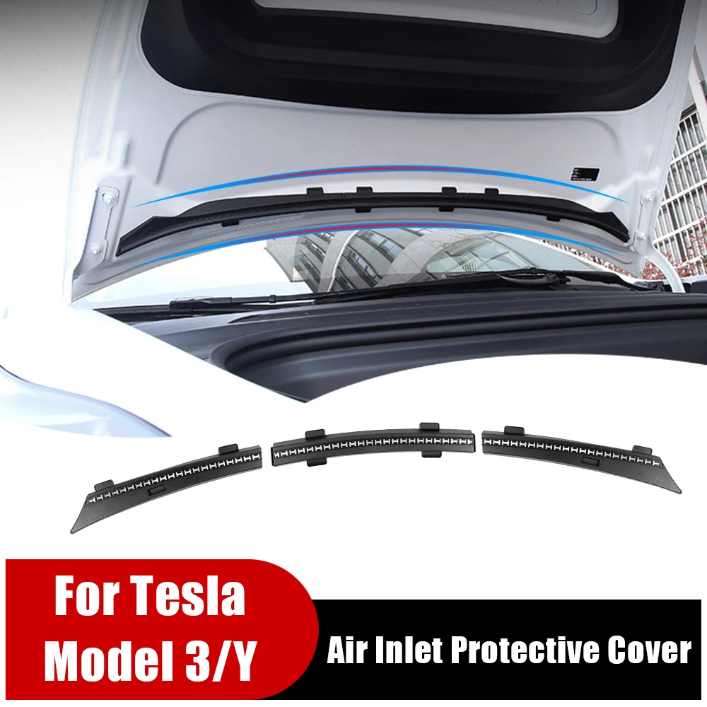 Hood Sealing Strip Water Strip For Tesla Model 3 Y Modification Accessories 1 Set Front Chassis Cover Air Inlet Protective Cover