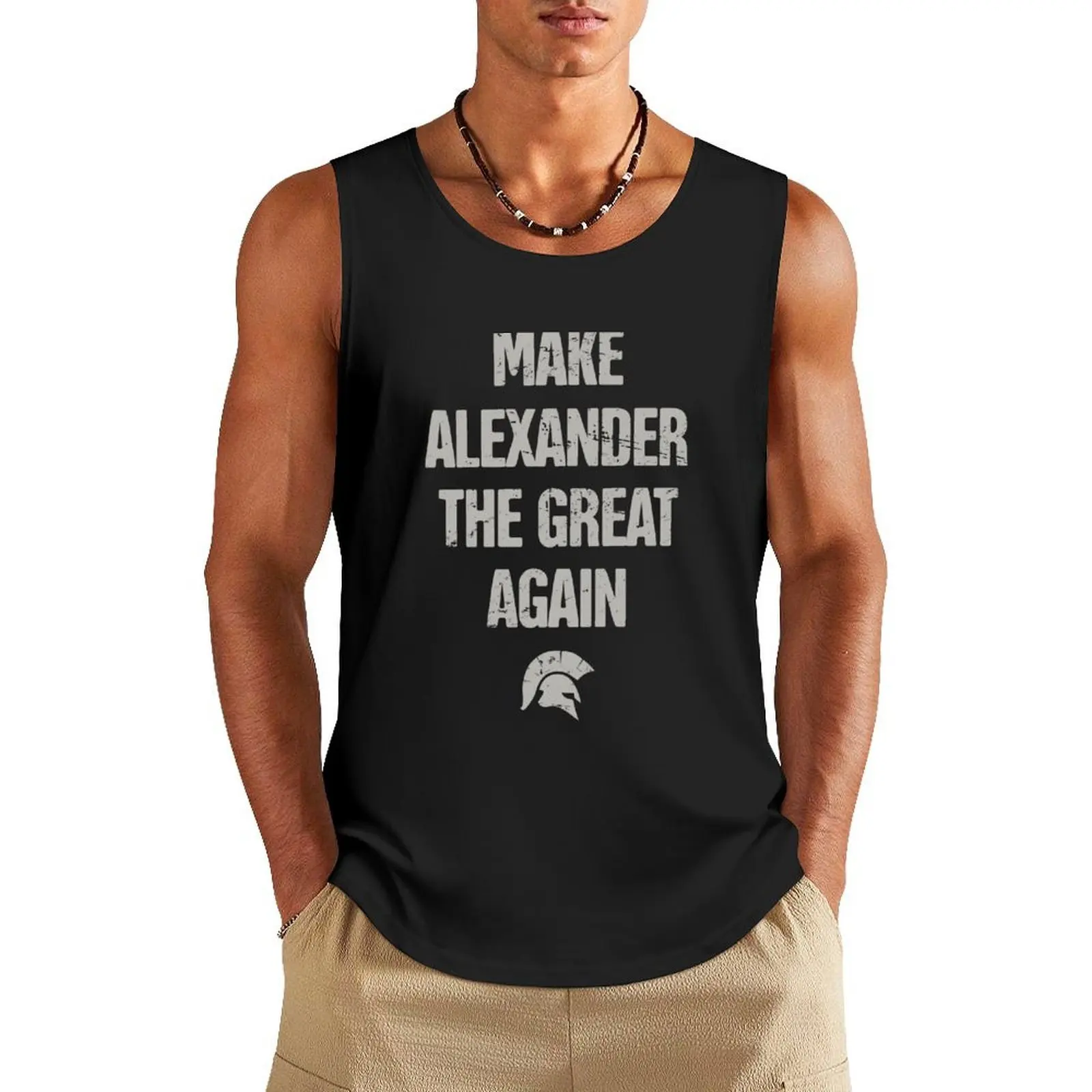 

Macedonian Alexander The Great Tank Top cute tops Men's summer clothes 2025 t-shirt Men's
