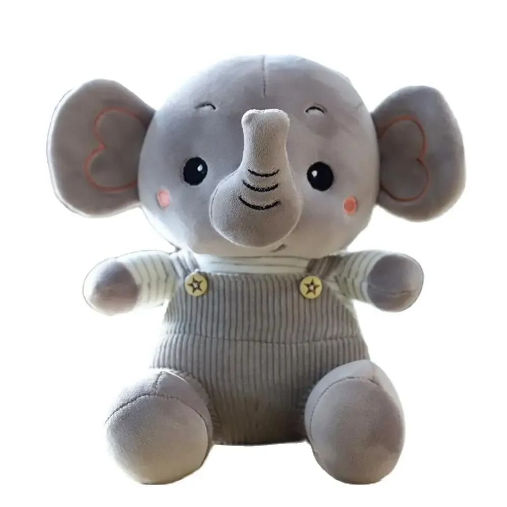 

24cm Cute Elephant Stuffed Toy Animal Baby Suspenders Ragdoll Wedding Scene Gift Send Child's Birthday Gift