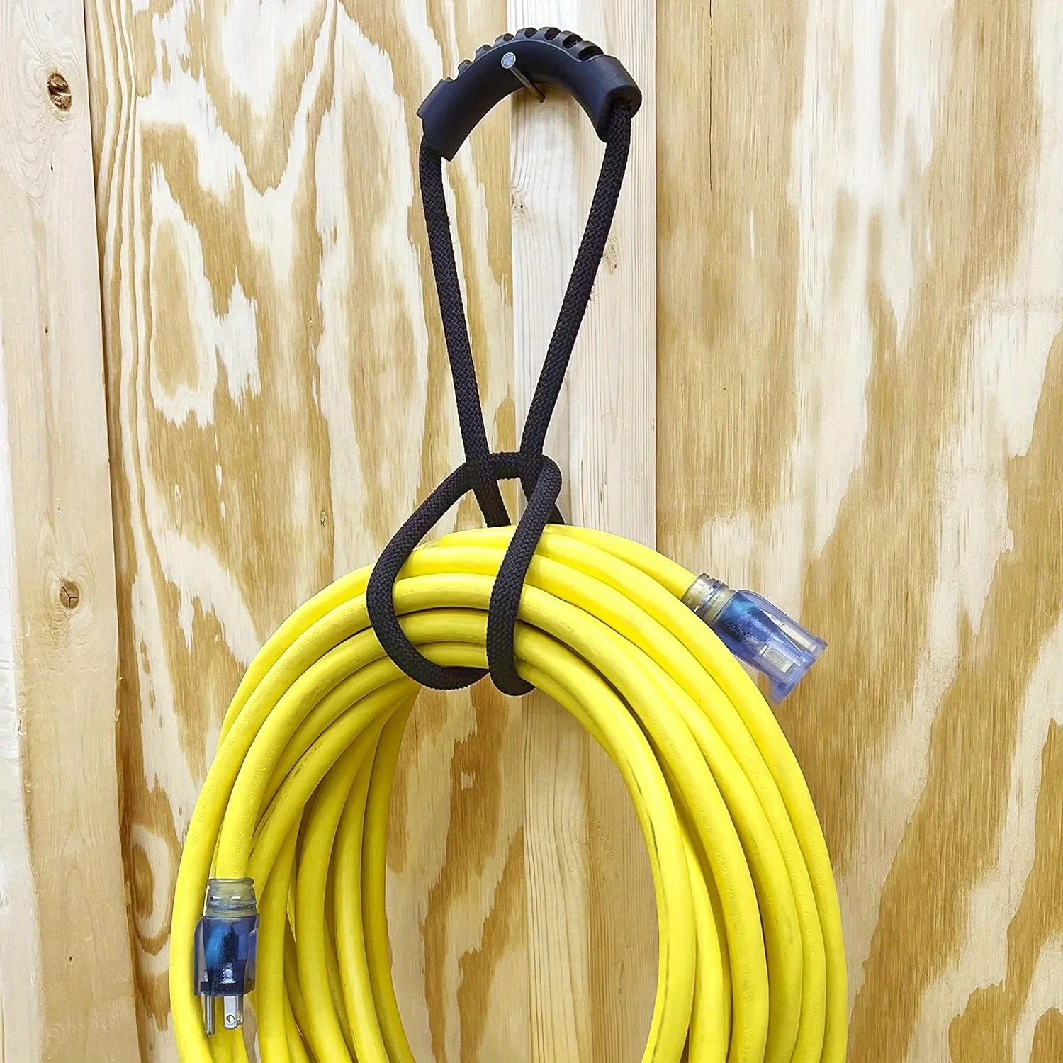 3pcs Loop-It Storage Straps by Wrap-It Storage - 18-inch  Black - Extension Cord Organizer, Vacuum Hose Holder, Shop Storage