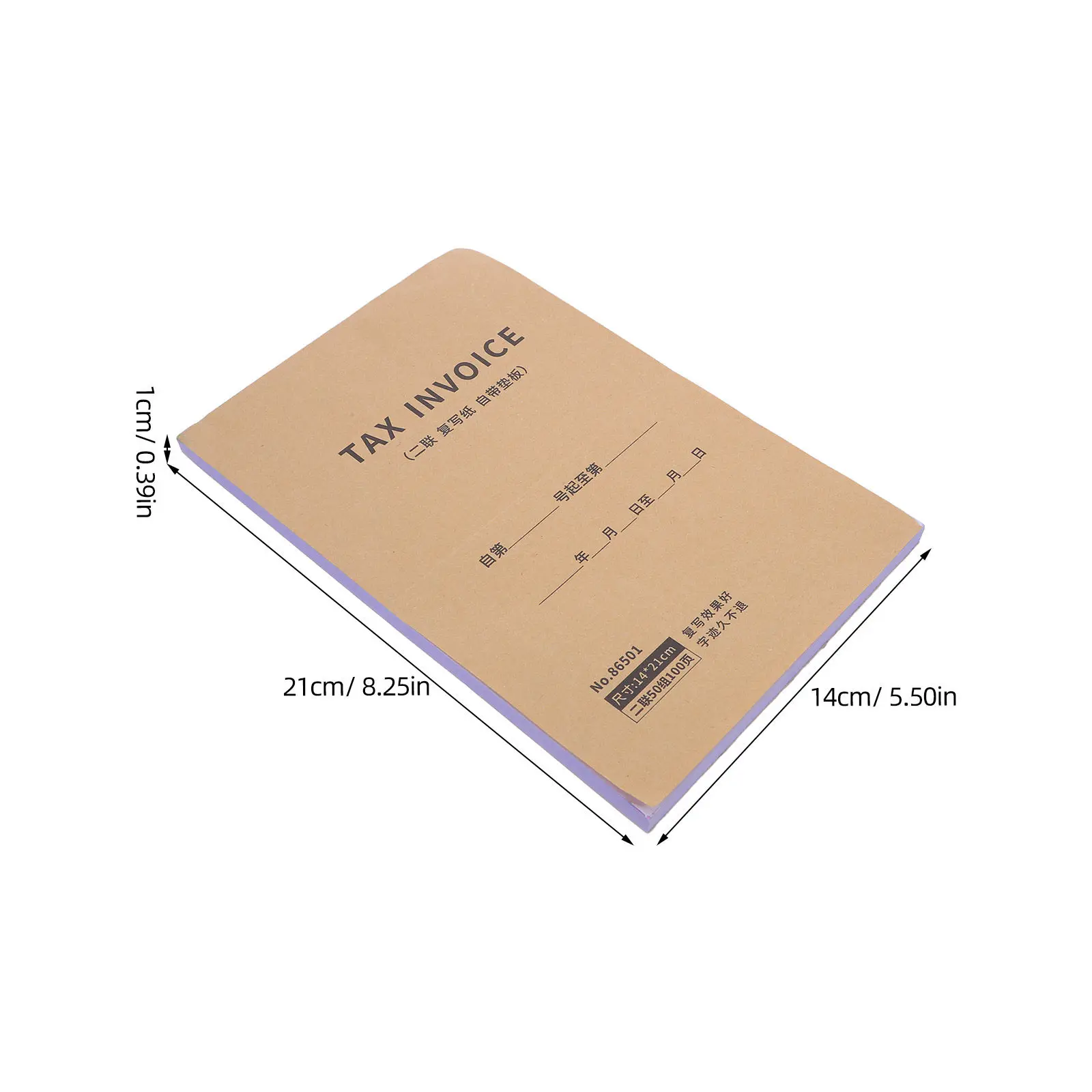Trade Order Tax Invoice Book 100 Pages Color for Financial Records Retail Restaurant Receipt Business Invoice Forms Two Part