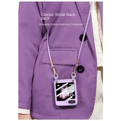 Galaxy Z Flip 6 Crossboby Plastic Phone Case for Samsung Galaxy Z Flip 6 5 Flip6 Flip5 5G Protective Shockproof Cover