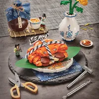 LOZ small particle building blocks aquatic food play hairy crab food toys children puzzle assembling gift