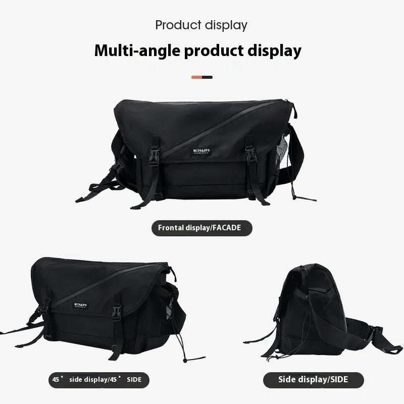 Causal Nylon Shoulder Man Bag Japanese Teenager School Laptop Sling Men\'s Bag Streetwear Travel Cross Bag Messenger Bags for Men