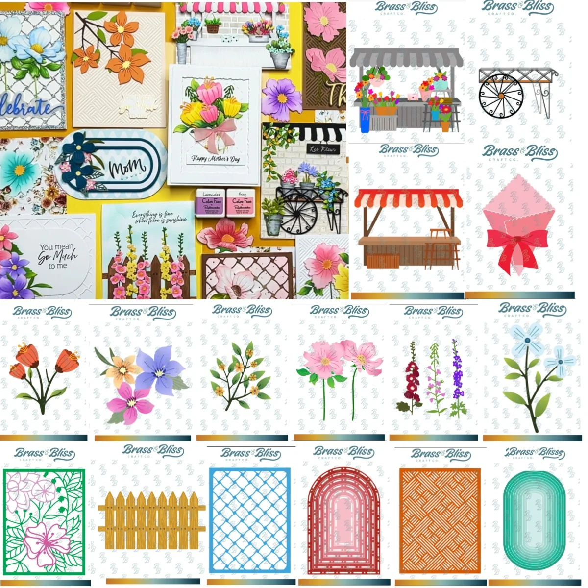 2025 New Blossoms Booth Wooden Fence Dot Nested Arches Metal Cutting Dies DIY Scrapbook Gift Card Craft Template Decoration