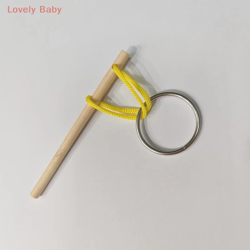 عصا الذكاء لتدريب الدماغ، عصا سحرية مع حبل وحلقة معدنية، لعبة ألغاز تعليمية، لعبة تدريب الدماغ للتطوير المعرفي