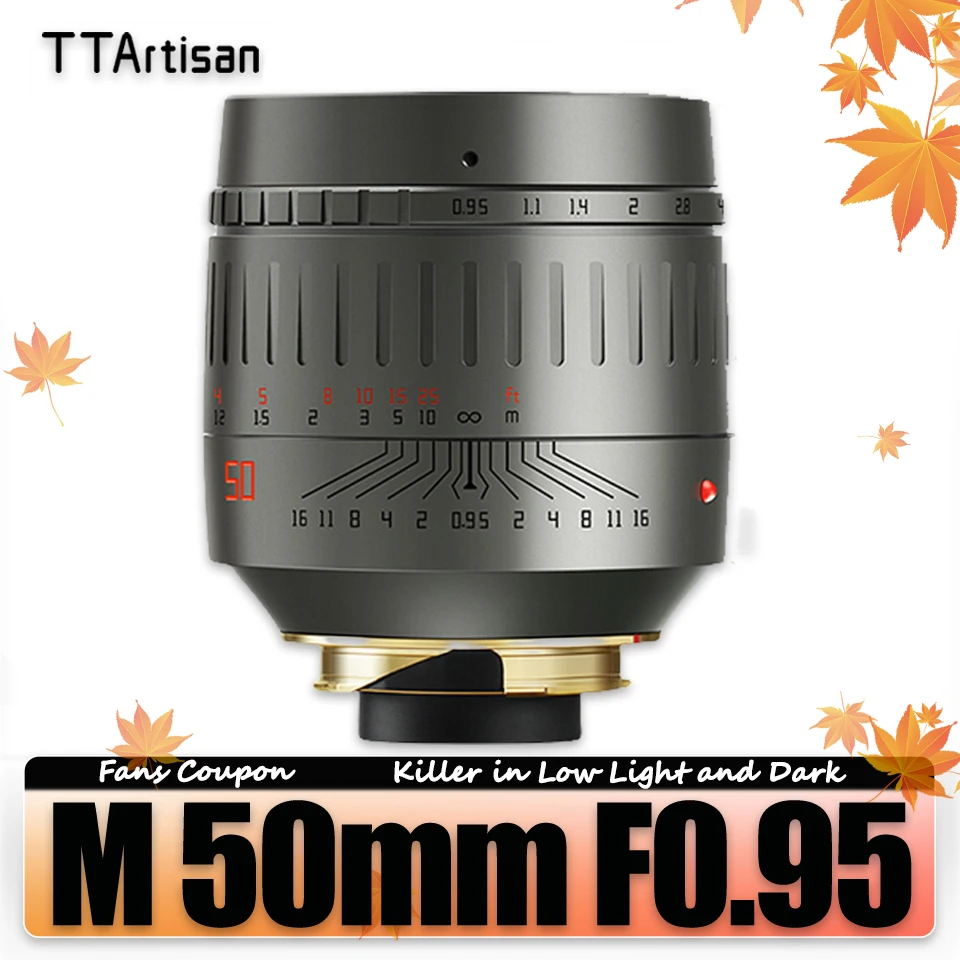 

TTArtisan M 50mm F0.95 ASPH. Full Frame Super Large Aperture Camera Lens for Portrait Photography Leica M Mount M2 M3 M4 M5 M9