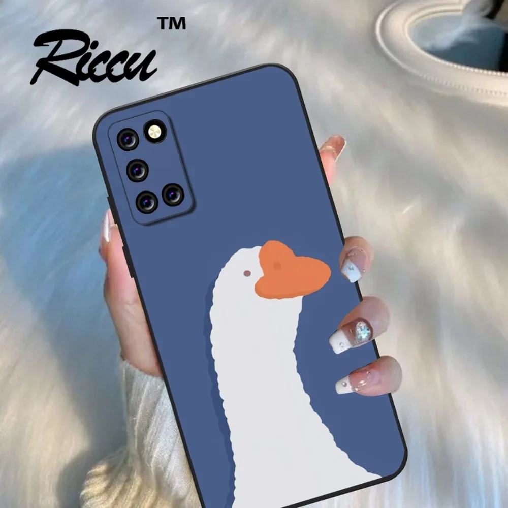 Cartoon Cute Animal Duck   Phone Case For Oppo A52 A15 A32  A55 A72 A74 A92S A95 ACE2 K9 K9pro realme C21 FindX3pro FindX3 Cover