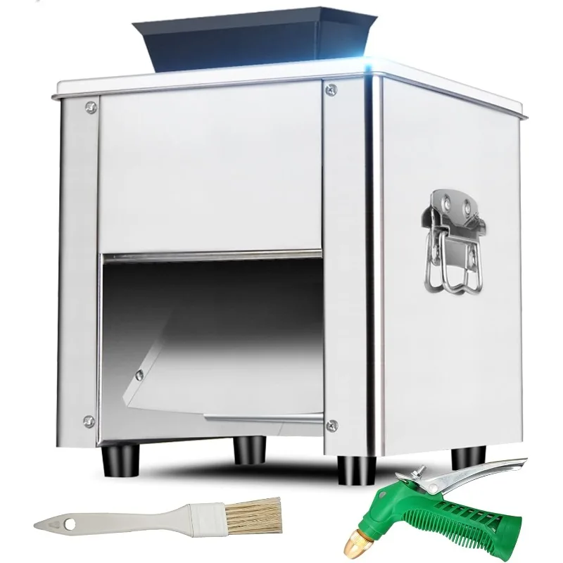 

Electric Meat Cutter & Slicer - Commercial Stainless Steel Blade 5mm Meat & Vegetable Slicer - 110V 850W