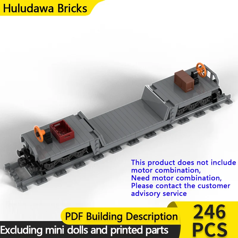 

City Car Model MOC Building Bricks Low-Loader Railway Wagon Modular Technology Gifts Holiday Assemble Children Toys Suit