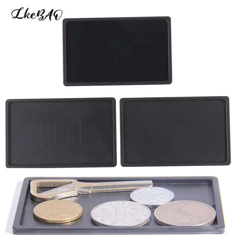 

1Pcs Key Desk Tray Coin Tray For Card Holde Mini Slim Aluminum Metal Case Wallet Case Purse Card Holder