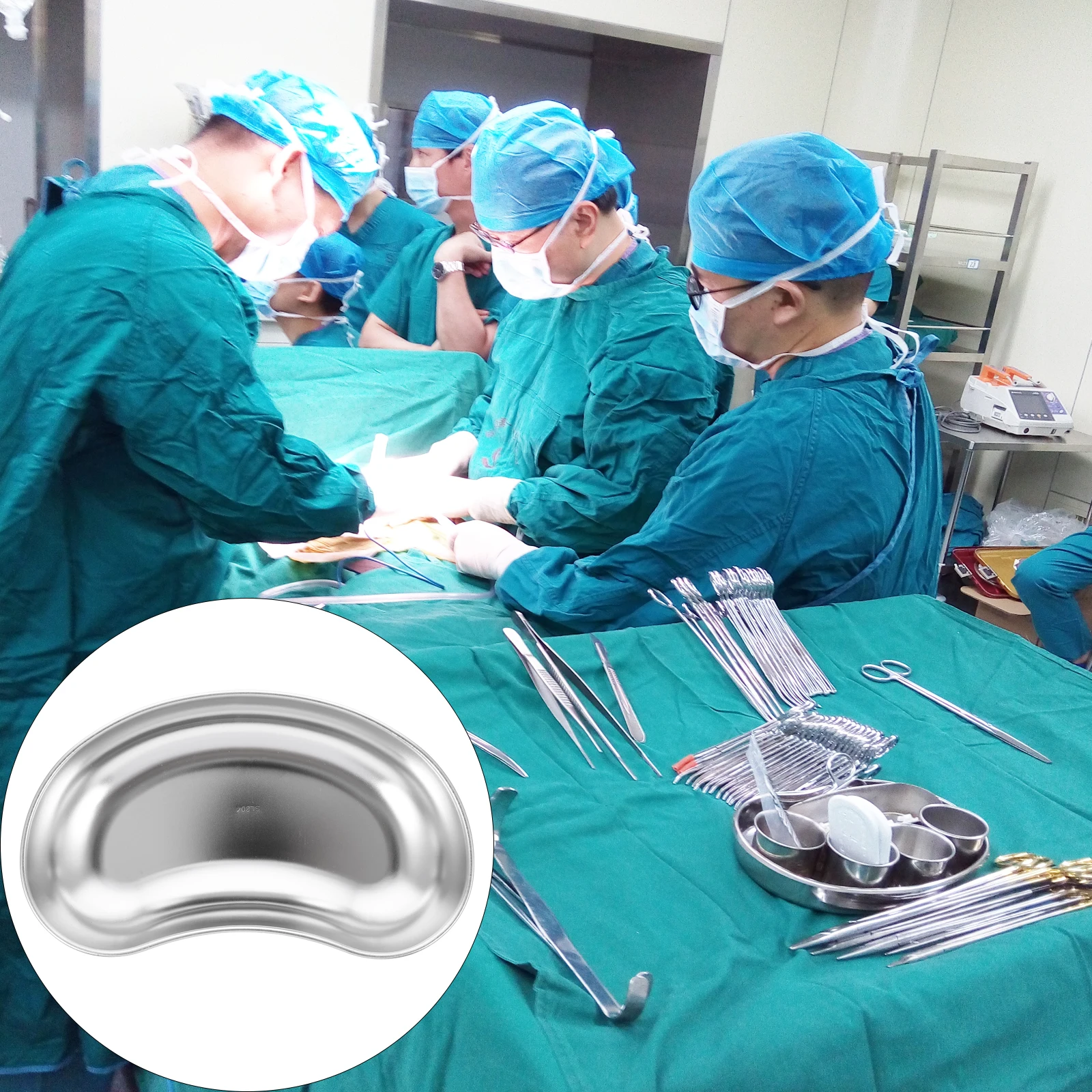 

Stainless Steel Medical Tray Thickened Anti-Iodine Polished Kidney Tray For Fluids Instruments Specimen Collection