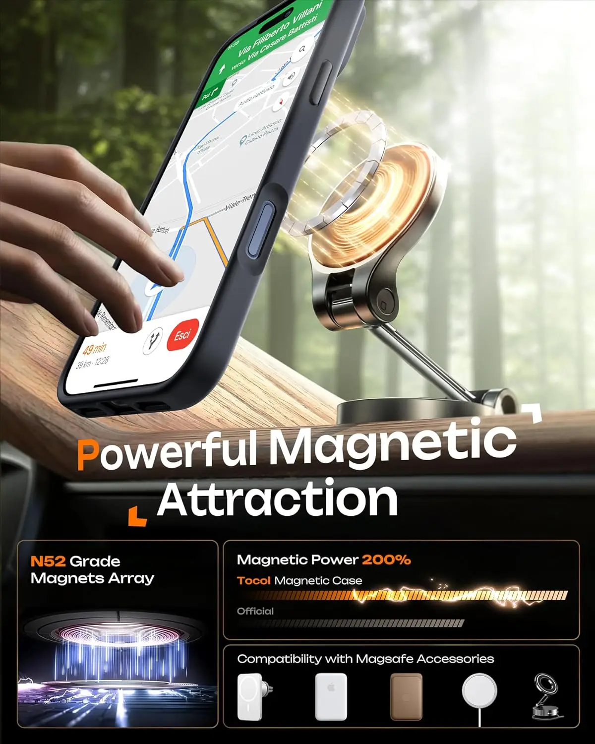 Magsafe المغناطيسي شحن لاسلكي فاخر بلون الحدود عدسة قوس ماتي جراب هاتف آيفون 17 برو ماكس الهواء الغطاء الخلفي