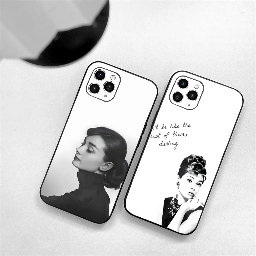 Audrey Hepburn Phone Case For Iphone 16 15 11 13 14 Pro Max 7 8 Plus X Xr Xs Max 12mini Cover Case