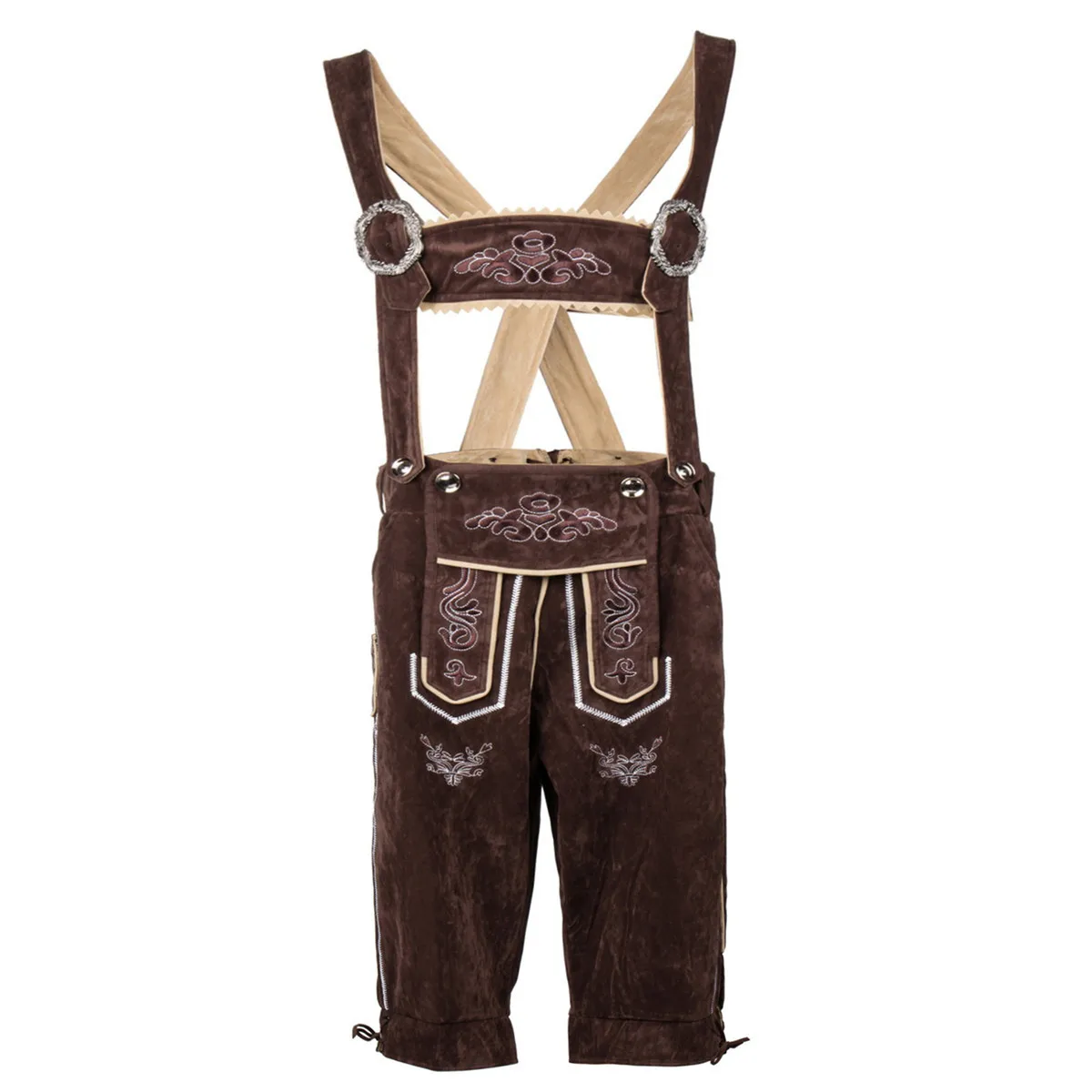 Men's German Munich Oktoberfest Lederhosen Suspenders Beer Costume Bavarian Tradition Festivals National Cosplay Jumpsuit