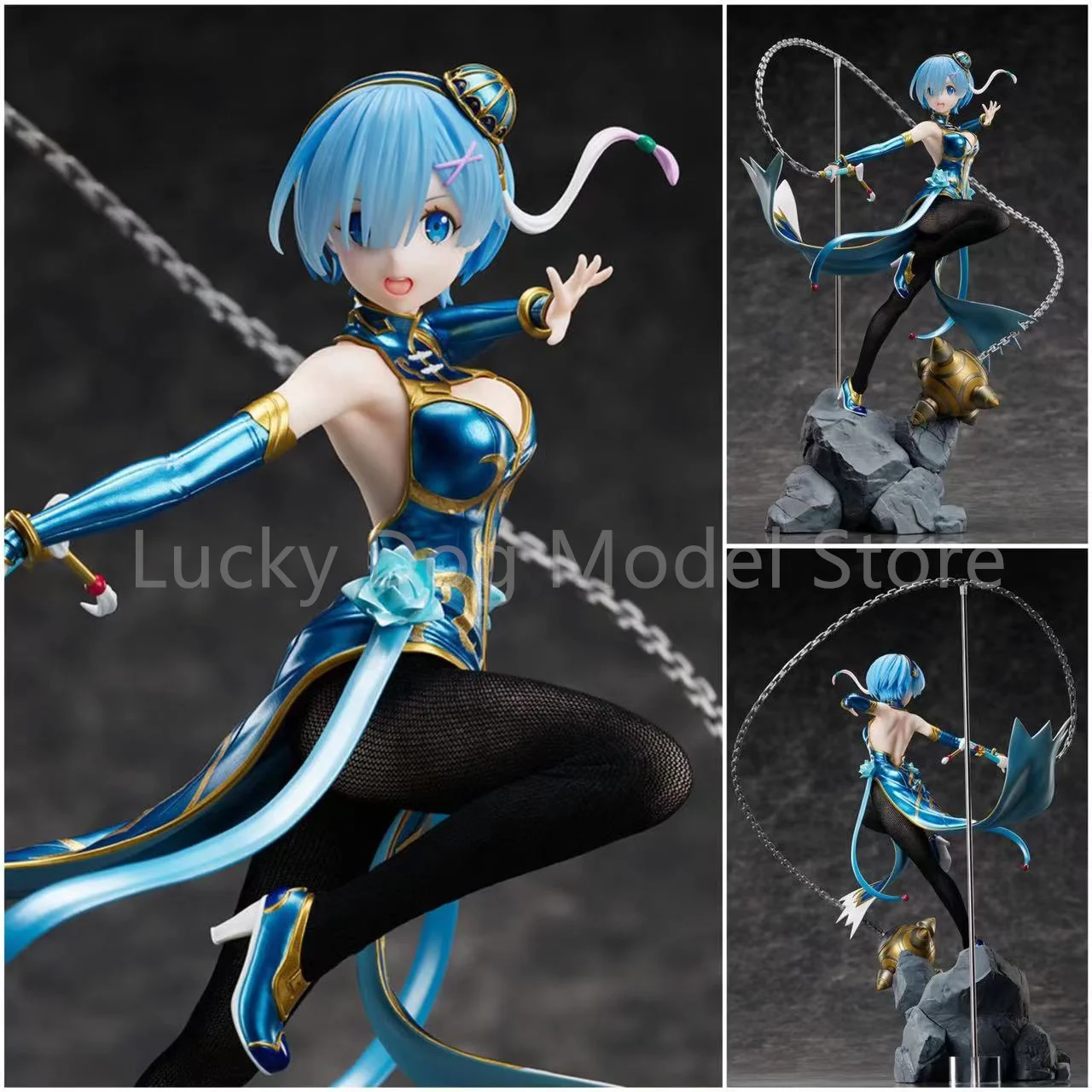 100% Original Re Zero Rem China Dress ver. 1/7 PVC Action Figure Anime Figure Model Toys Figure Collection Doll Gift