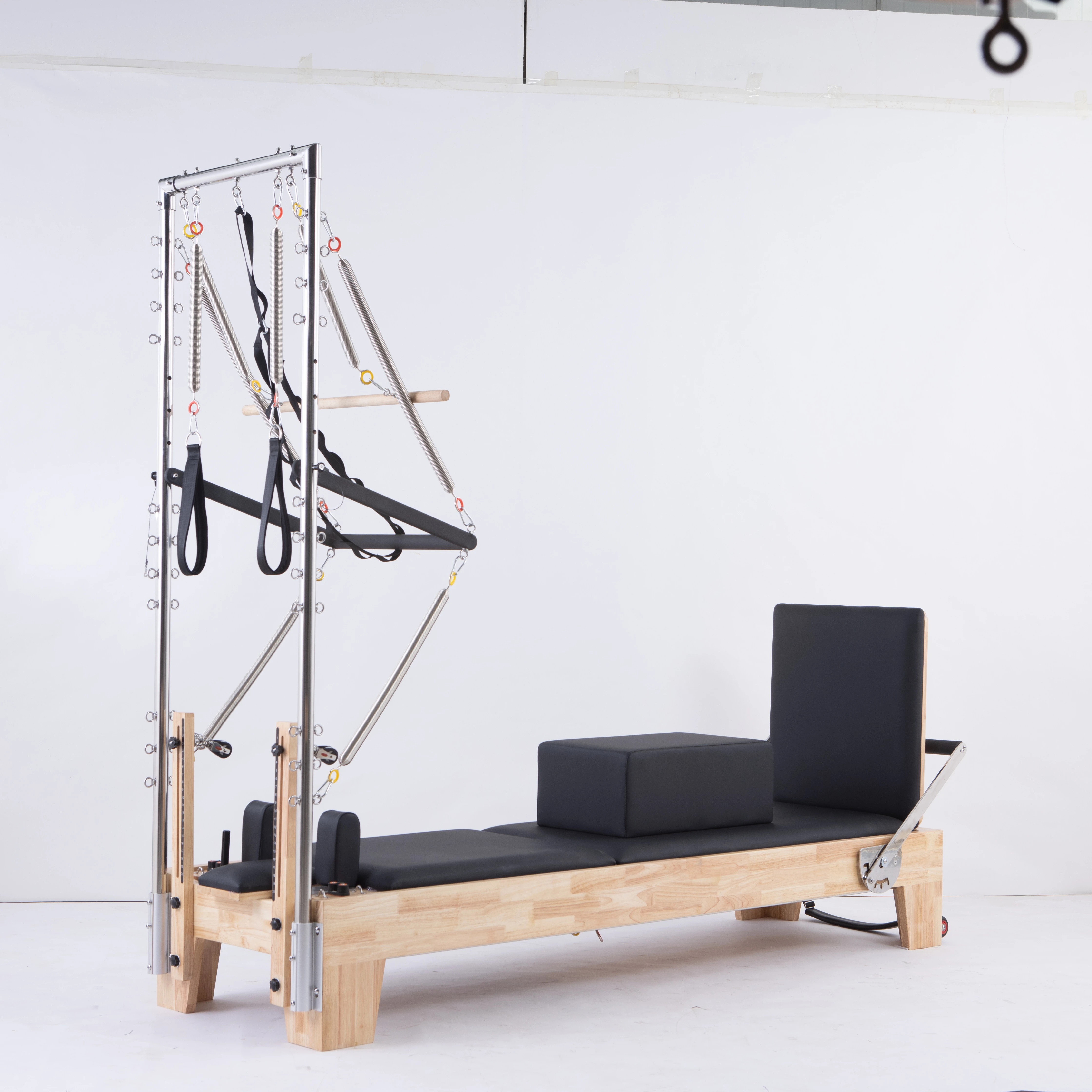 

Pilates Reformer Gym Equipment Wood Material Two-in- One Core Bed With Tower for Bodybuilding Pilates/Yoga Studio