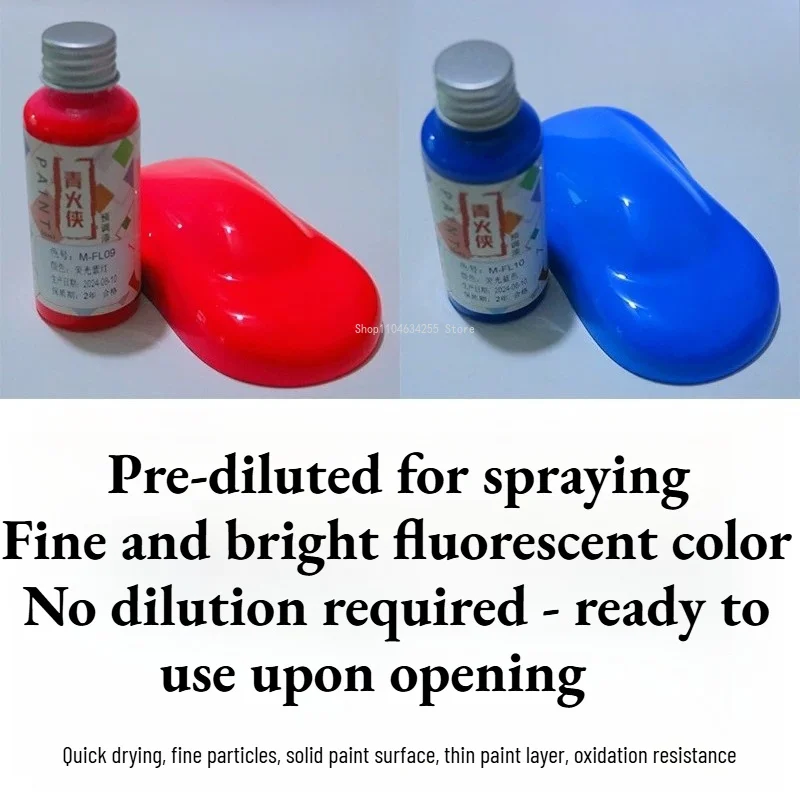 50ml Fluorescent Color Model Paint High Contrast High Fluorescent Military Model No Dilution Required Oil-based Pre Mixed Paint