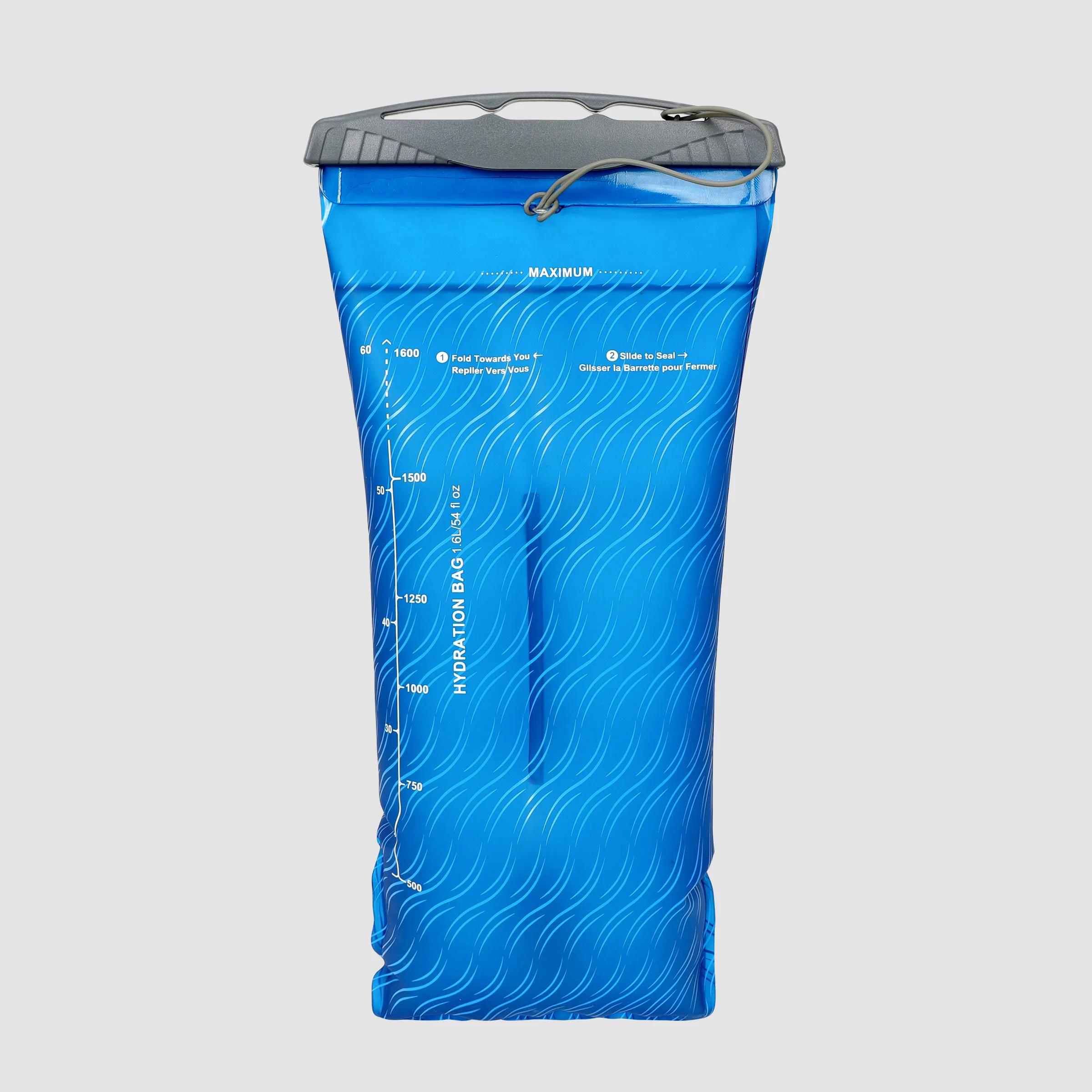 Hydration Bladder, 1.6L Water Bladder for Hiking Backpack, TPU Leak-Proof Free Water Reservoir with High Flow Bite Valve for Run