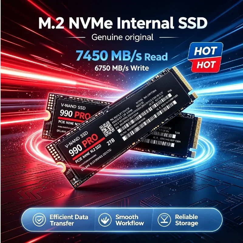 Original NVMe M2 SSD 1TB 2TB Internal Solid State Drive Fast Read Write Hard Disk 990-PRO for Desktop PC Laptop Notebook Upgrade
