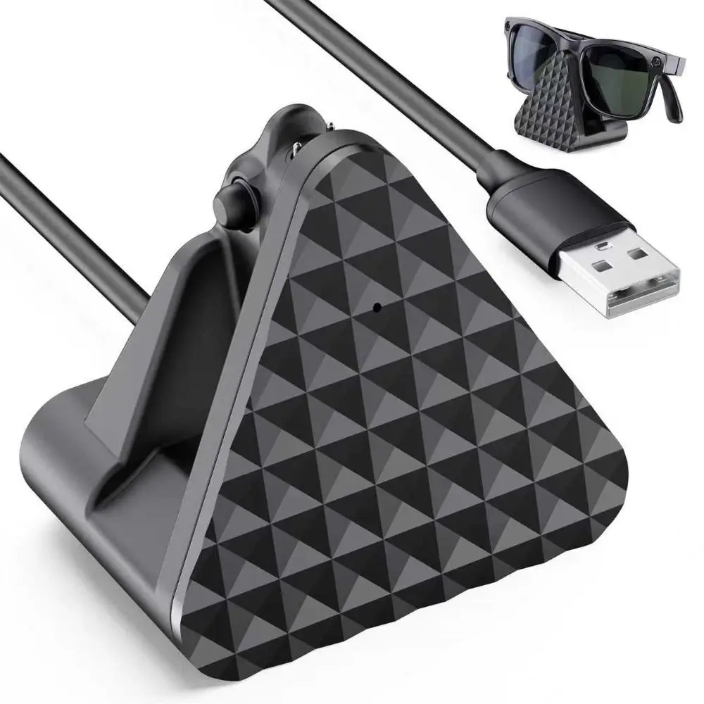 USB-A Charging Charging Dock Anti-slip Glasses Charging Bracket for Ray-Ban Meta Wayfarer/Skyler/ HSTN/Headliner