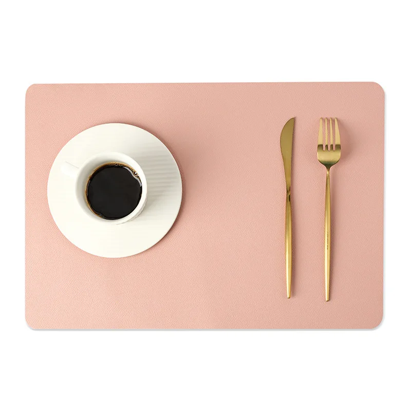 Double-layer Leather Table Mat Nordic Heat-proof Placemat Insulation Waterproof Oil-proof Table Mats for Home Hotel Decoration