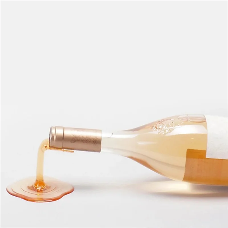 ABWR-3PCS فريد إمالة النبيذ الرف المألوف النبيذ تخزين حامل زجاجة النبيذ عرض موقف لزينة خزانة مشروبات سهلة Inst