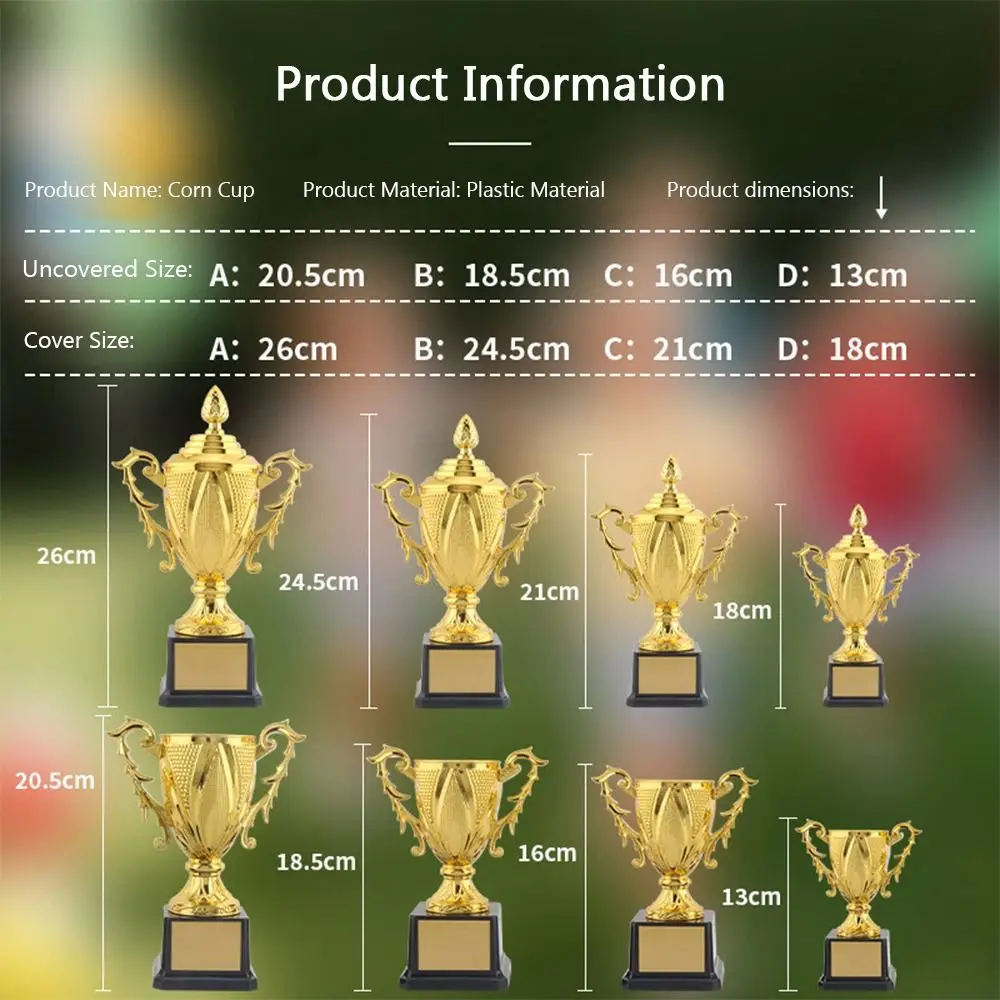 Gold Color Metal Trophy Metal Model Large Size Champion Trophy Gold Children's Craft Winner Award Trophy School Sports Meeting