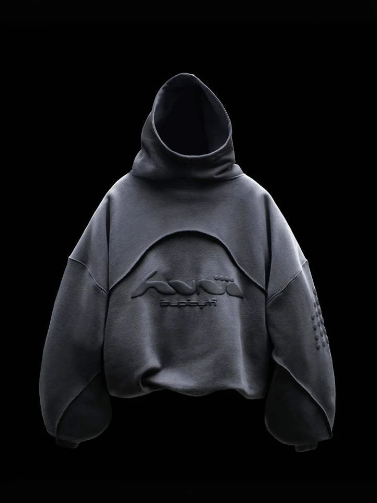 

Американская мода, повседневная уличная толстовка с капюшоном и принтом из пенопласта с буквенным принтом в стиле хип-хоп в стиле Харадзюку Y2K